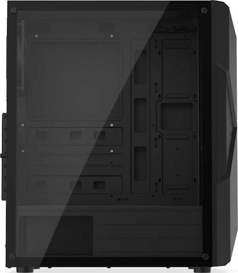 Krux Astral Gaming Middle Tower Carcasă Calculator cu Fereastră Laterală și Iluminare RGB Negru
