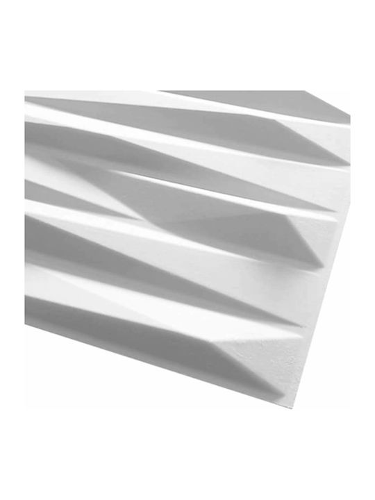 3D Wall Panel Valeria Λευκό 50x50cm 24pcs