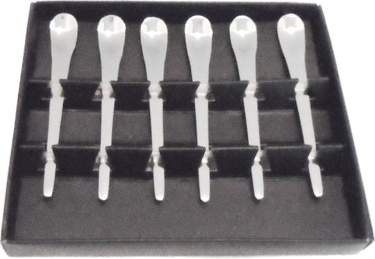 Joe Frex SES6 Καφέ/Τσαγιού Ανοξείδωτα Ασημί 10.6cm 6τμχ