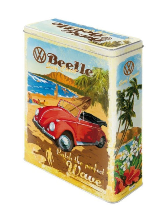 Nostalgic Art Bulli Beetle Ready Summer Set 1Stück Behälter Getreide mit Deckel Metallisch Mehrfarbig 19x8x26cm