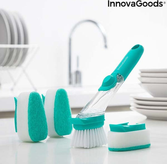 InnovaGoods Cleasy Plastic Cleaning Brush with Handle Green