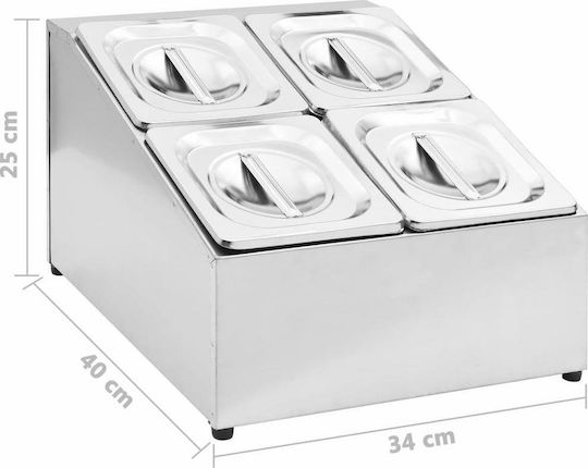 vidaXL Base for Gastronorm Basins Commercial Cooking Accessories 1pcs