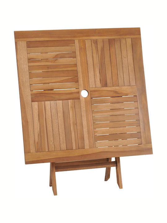 Tisch für kleine Außenbereiche Zusammenklappbar 85x85x76cm
