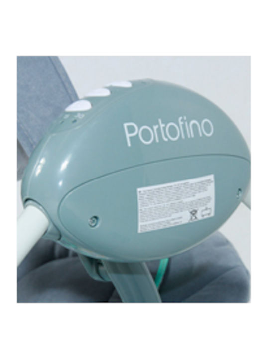 Lorelli Electric Baby Relax Swing Portofino with Music Frosty Green Stars for Child up to 9kg