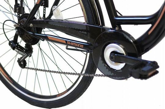 Alpina Stadt S 28" 2019 Schwarzes Fahrrad mit Geschwindigkeiten