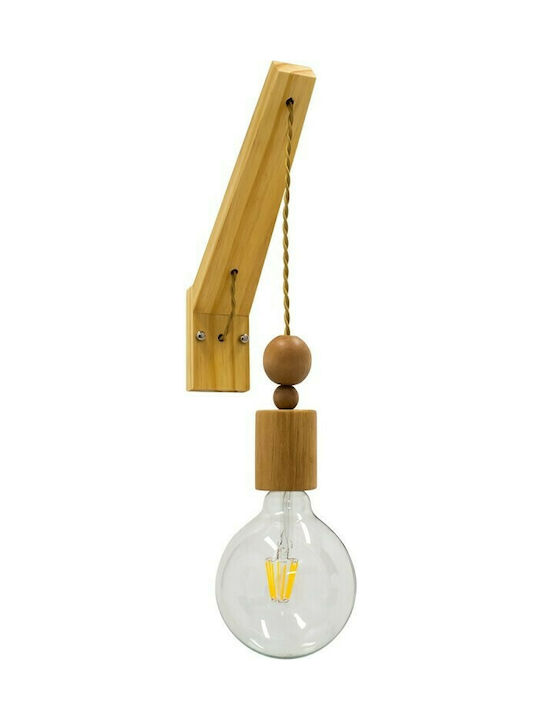 GloboStar Novo Vintage Wall Lamp with E27 Socket Beige 27x65x65cm