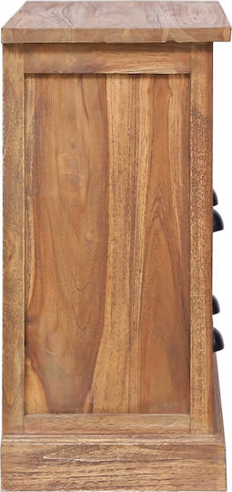 Chest of Drawers of Solid Wood with 4 Drawers 60x30x60cm