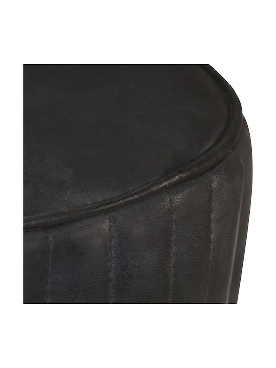 Hocker Bar Leder Black 37x37x76cm