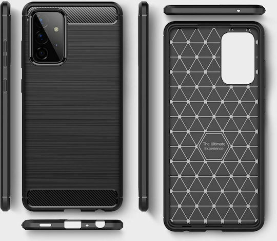 Tech-Protect Rugged Carbon Back Cover Σιλικόνης Μαύρο (Galaxy A72)