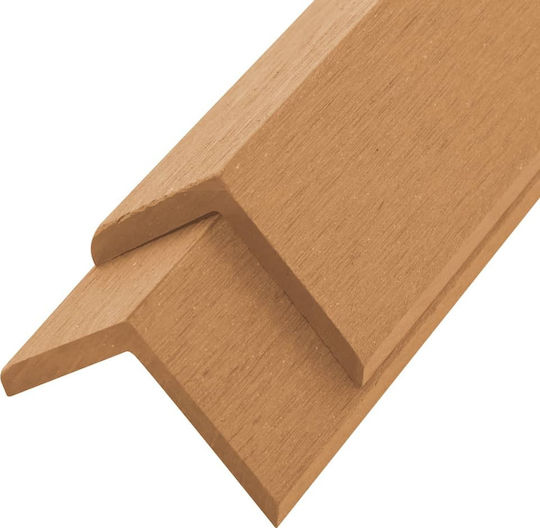 vidaXL Deck Ecke für Gartenboden aus WPC 170x4.5cm 5Stück 170cm Teakholz