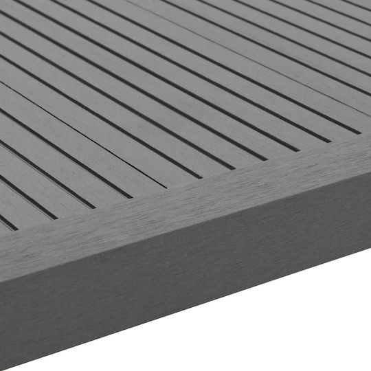 vidaXL Deck Ecke für Gartenboden aus WPC 170x4.5cm 5Stück 170cm