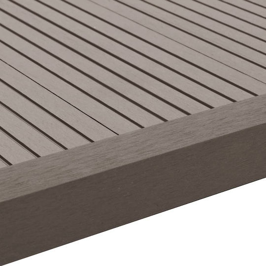 vidaXL Deck Ecke für Gartenboden aus WPC 170x4.5cm 5Stück Dunkelbraun