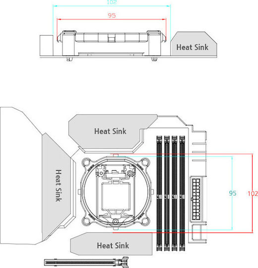 Zalman CNPS9X Optima (White Fan) Ψύκτρα Επεξεργαστή Low Profile για Socket AM4/AM5/115x Λευκή