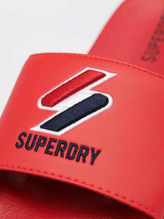 Superdry Core Slides σε Κόκκινο Χρώμα