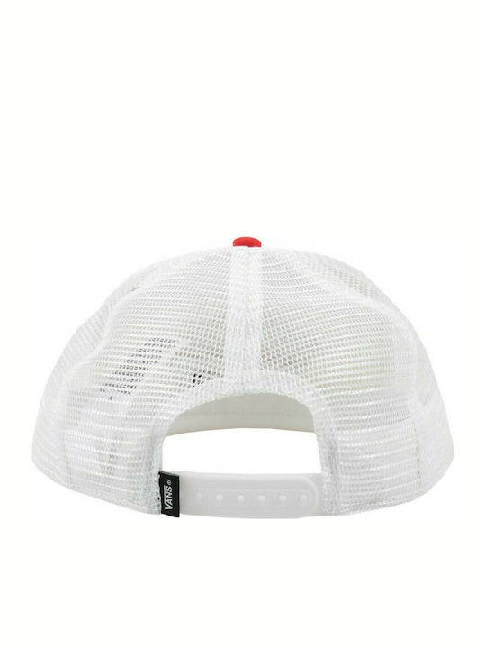 Vans Classic Men's Snapback Trucker Cap White/High Risk Red