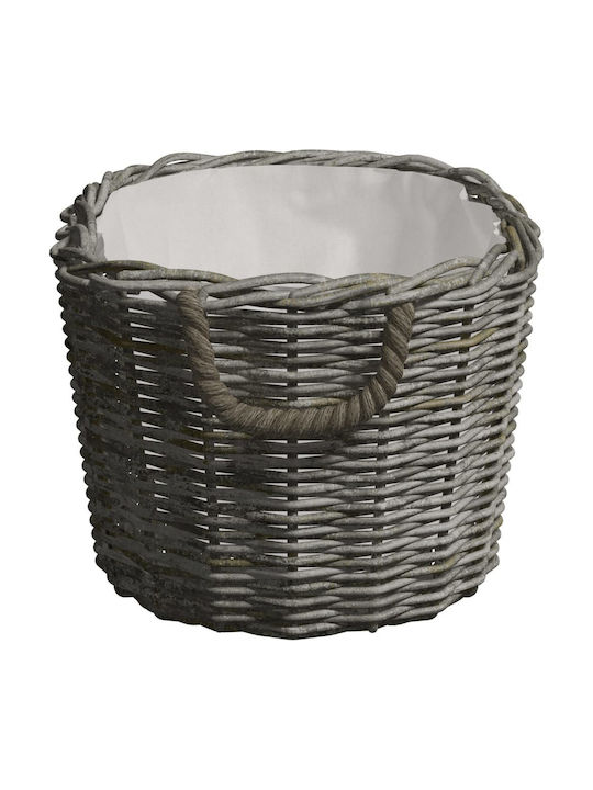 vidaXL Wooden Firewood Basket 60x40x28cm Gray