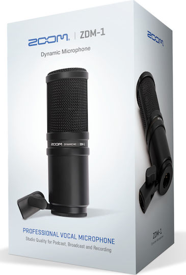Zoom ZDM-1 Δυναμικό Μικρόφωνο XLR Επιτραπέζιο, Shock Mounted για Φωνητικά