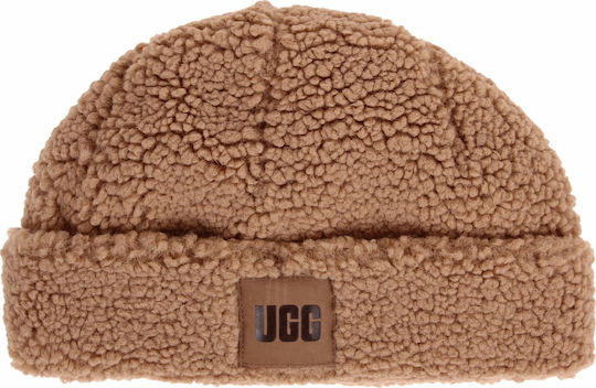 Sherpa Cuff Beanie Beanie in Beige color