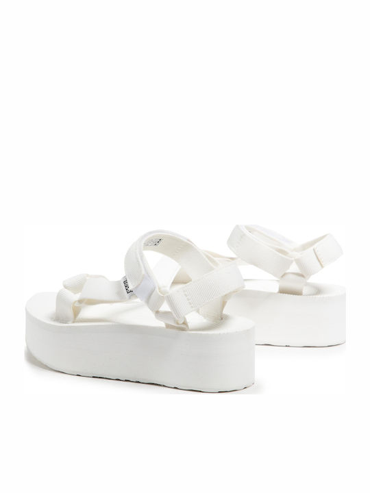 Flatform Universal Women's Flat Sandals Sporty Flatforms in White Color