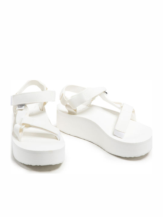 Flatform Universal Women's Flat Sandals Sporty Flatforms in White Color