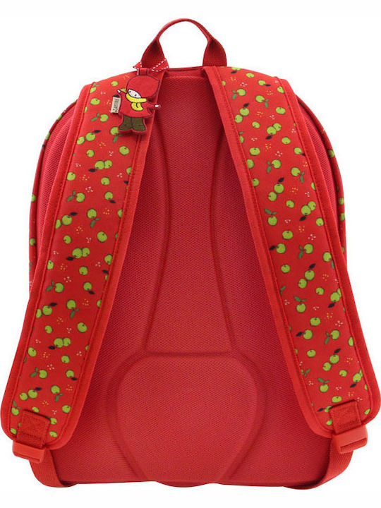 Santoro Poppi Loves Reading Out Loud School Bag Backpack Elementary, Elementary in Red color