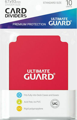 Ultimate Guard Card Dividers Standard Size Deck Box Zubehör für Sammelkartenspiele Rot 10 Stück UGD010358