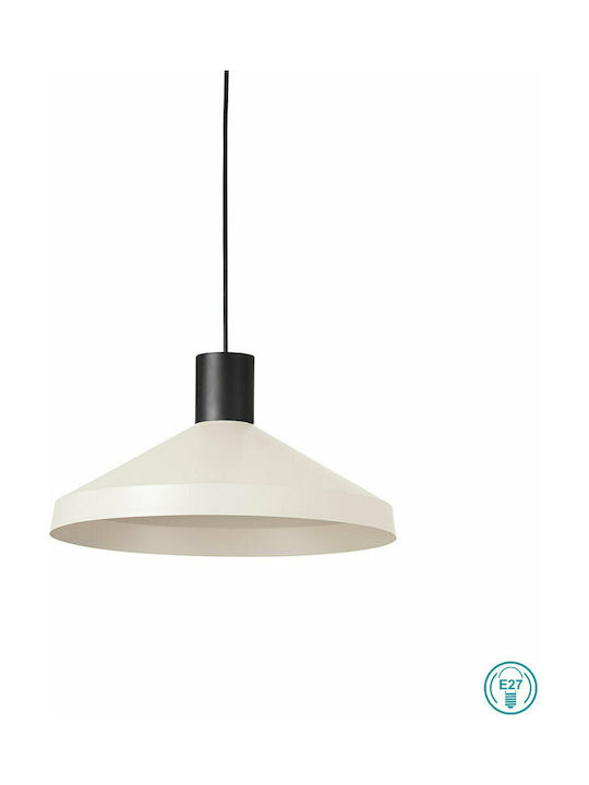 Faro Barcelona Kombo Pendant Light Single-Light Bell for Socket E27 Beige