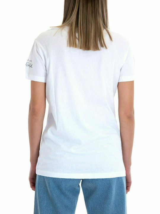 Replay Damen T-Shirt Weiß