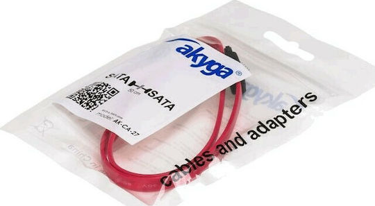 Akyga 7-Pin SATA III - 7-Pin SATA III 50cm Rotes Festplattenkabel