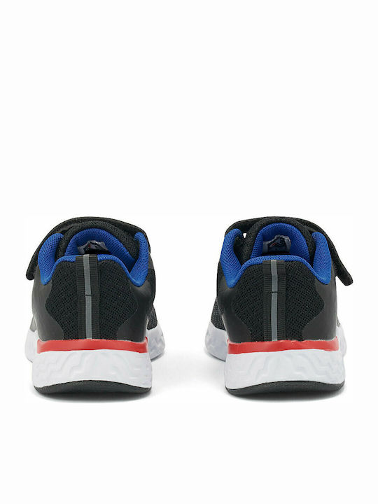 Bold Kids Sports Shoes Running with Hoop & Loop Closure Black