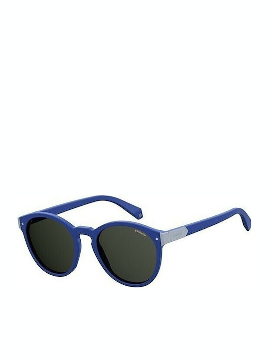 Polaroid Herren Sonnenbrillen mit Blau Horn umrandetem Rahmen und Gray Polarisiertem Glas PLD6034/S PJPM9
