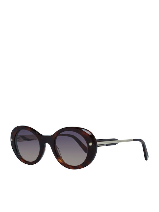Dsquared2 Women's Sunglasses with Brown Tartaruga Frame and Brown Gradient Lens DQ0325 52B