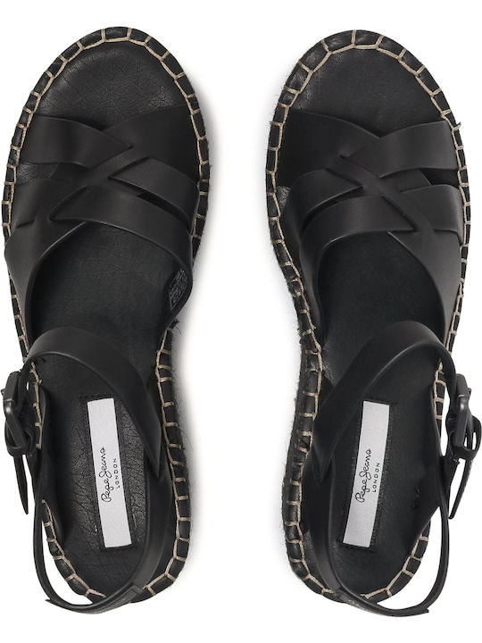 Witney River Platforme Dama Tip Espadrile Negre