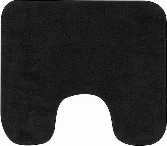 vidaXL Non-Slip Bath Mats Set Cotton Toilet 133229 Black 2pcs
