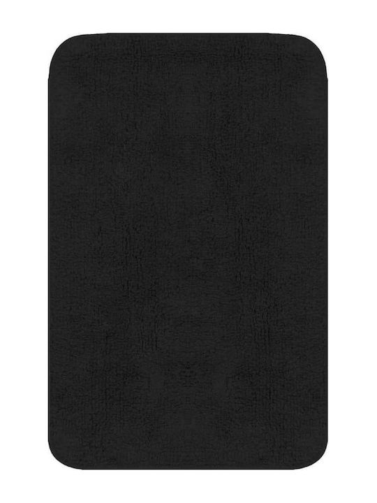 vidaXL Rutschfest Set Badematten Baumwolle Toilette 133229 Schwarz 2Stück