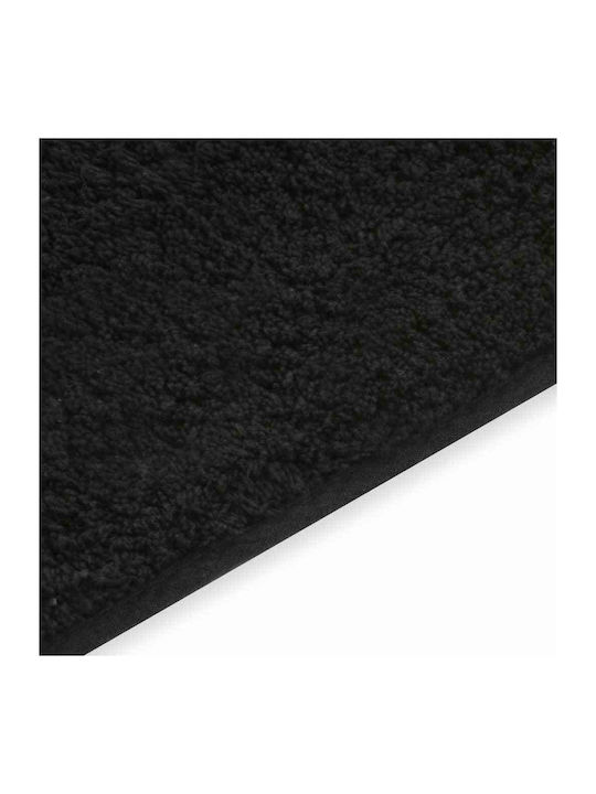 vidaXL Rutschfest Set Badematten Baumwolle Toilette 133229 Schwarz 2Stück