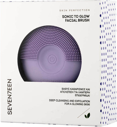 Seventeen Sonic To Glow Cleansing Silicone Facial Cleansing Brush Lila