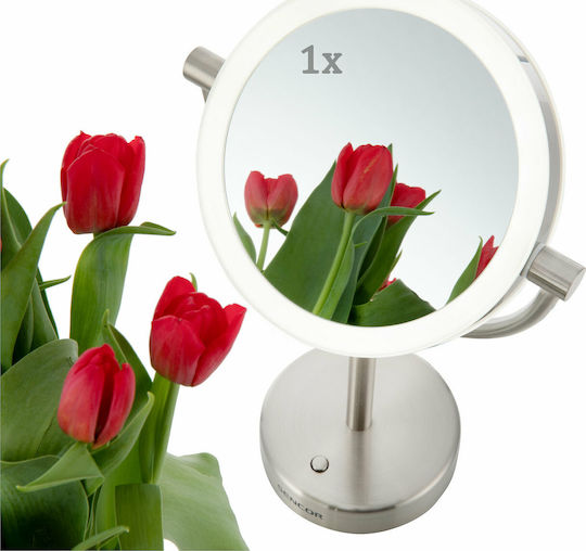 Sencor Makeup Mirror Tabletop with Light 18x36cm Silver