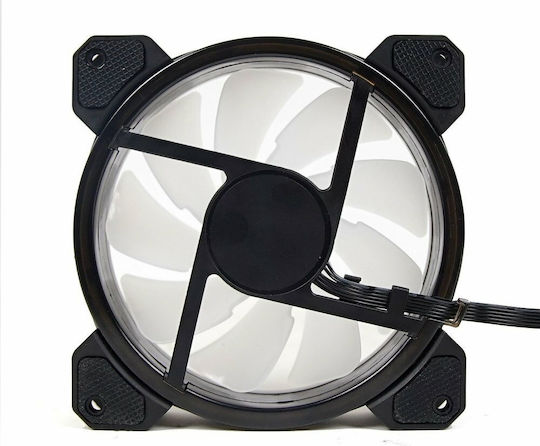 Redragon GC-F009 Case Fan 120mm (1200rpm / 36cfm) με RGB Φωτισμό και Σύνδεση 4-Pin Molex 3τμχ