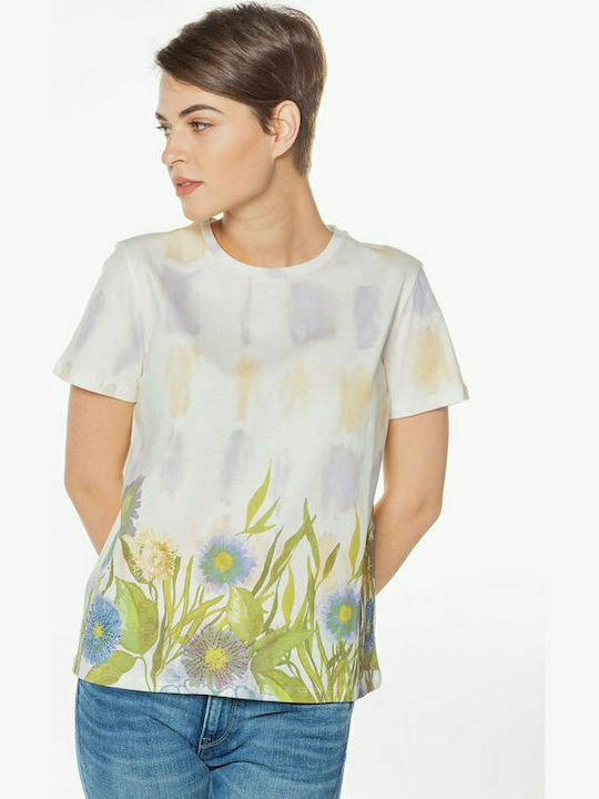 Desigual Oslo Damen T-shirt Blumen Mehrfarbig