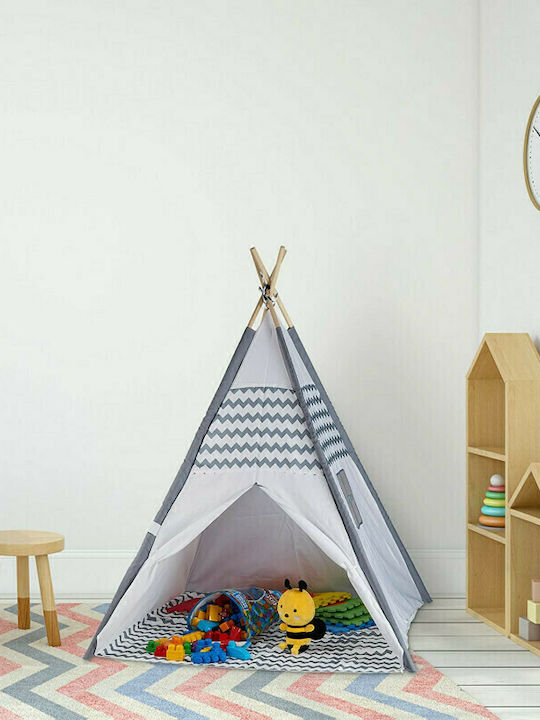 Relaxdays Cort de joc pentru copii Indian Alb pentru 3+ ani