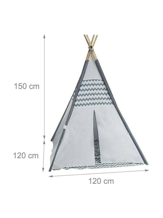Relaxdays Cort de joc pentru copii Indian Alb pentru 3+ ani