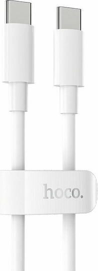 Hoco X51 USB 2.0 Cable USB-C Male - USB-C 100W PD White 2m HC-X51WH