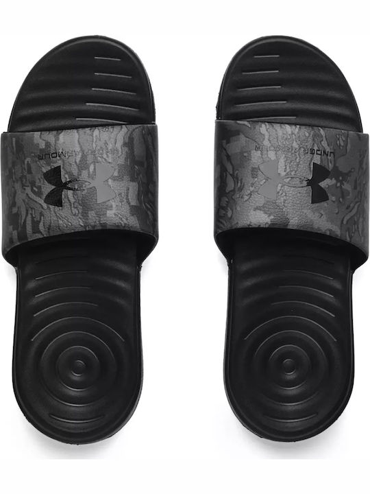 Ansa Graphic Men's Slides Black