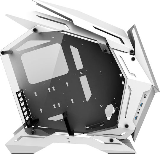 Jonsbo MOD3 Gaming Voller Turm Computergehäuse mit Seitenfenster und RGB-Beleuchtung Weiß