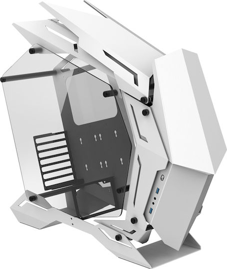 Jonsbo MOD3 Gaming Voller Turm Computergehäuse mit Seitenfenster und RGB-Beleuchtung Weiß