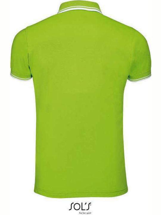 Sol's Pasadena Men's Short Sleeve Promotional Blouse Lime/White 00577-794