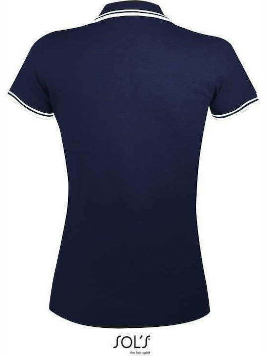 Sol's Pasadena Women's Short Sleeve Promotional Blouse French Navy/White