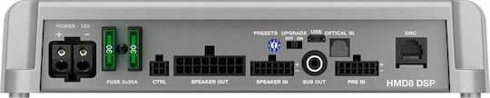 Hertz HMD8 DSP 8 Channel Amplifier 12V 19.0035