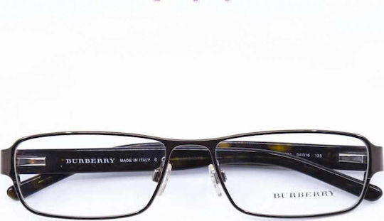 Burberry Metal Eyeglass Frame Brown Tortoise 1213 1131